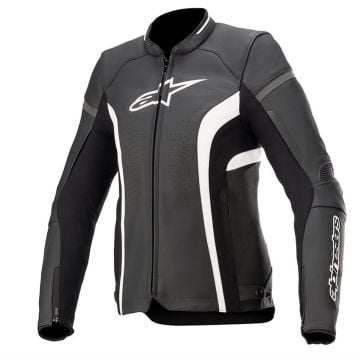 Alpinestars Stella Kira V2 Leather Noir Blanc Blouson