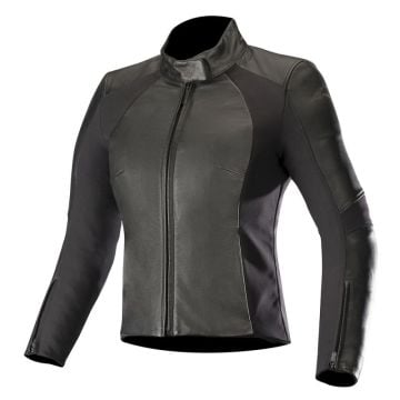 Alpinestars Vika V2 Lady Veste De Moto En Cuir Noir