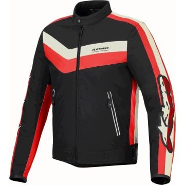 Alpinestars T-Dyno WR Black Bright Red Ecru Motorcycle Jacket