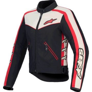 Alpinestars Stella T-Dyno WR Black Ecru Bright Red Womens Motorcycle Jacket