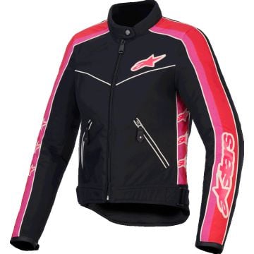 Alpinestars Stella T-Dyno WR Black Bright Red Fuchsia Womens Motorcycle Jacket