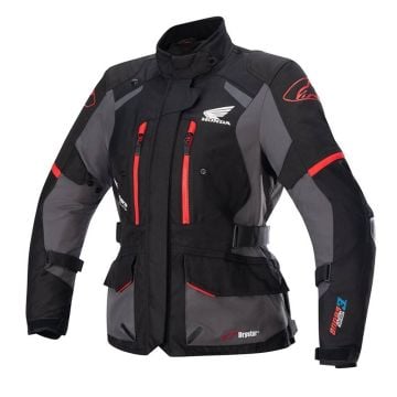 Alpinestars Honda Stella Andes V3 Drystar Jacket Black Tar Gray Bright Red