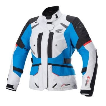 Alpinestars Honda Stella Andes V3 Drystar Jacket Ice Gray Blue Bright Red