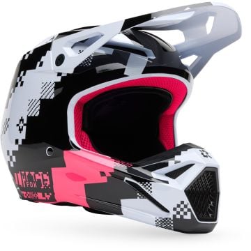FOX V1 Digi Image Negro Rosa Casco Motocross