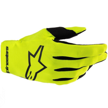 Alpinestars Youth Radar Gloves Yellow Fluo Black