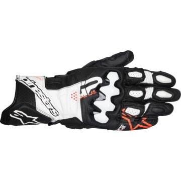 Alpinestars GP Plus R V3 Black White Red Fluo Leather Motorcycle Gloves
