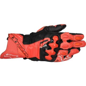 Alpinestars GP Plus R V3 Bright Red Red Fluo Black Leather Motorcycle Gloves
