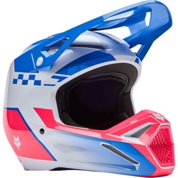 FOX V1 Collect Blue Pink Motocross Helmet