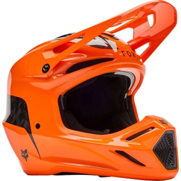 FOX V3 RS Fracture Carbon Orange Motocross Helmet