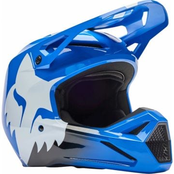 FOX V1 Shield Blue Motocross Helmet