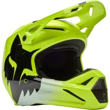 FOX V1 Shield Yellow Motocross Helmet