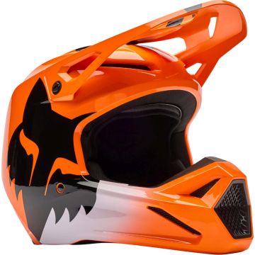 FOX V1 Shield Orange Motocross Helmet