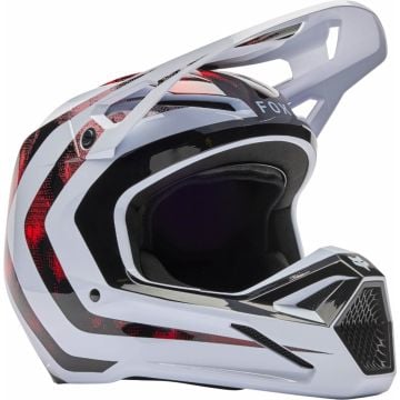 FOX V1 Kairos White Red Motocross Helmet
