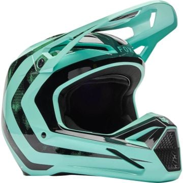 FOX V1 Kairos Black Turquoise Motocross Helmet