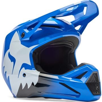 FOX V1 Youth Shield Bleu Casque Motocross Enfant