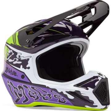 FOX V3 RS Image Phantom LE Violet Vert Casque Motocross