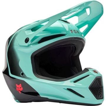 FOX V3 Drip Turquesa Casco Motocross