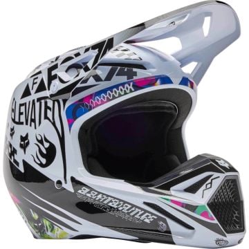 FOX V1 Image Cosmo White Black Motocross Helmet