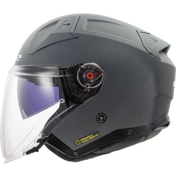 LS2 OF603 Infinity II Solid Concrete 06 Jet Helmet