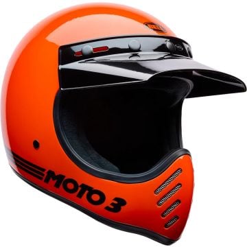 Bell Moto-3 Classic Gloss Org Motocross Helmet