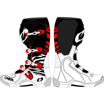 Oneal 3SRS Zebra Motocross Boots