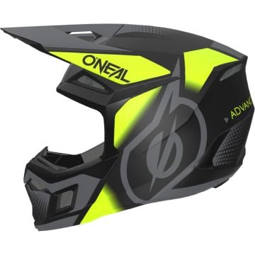 O'NEAL 3SRS Vision Black Fluo Yellow Motocross Helmet