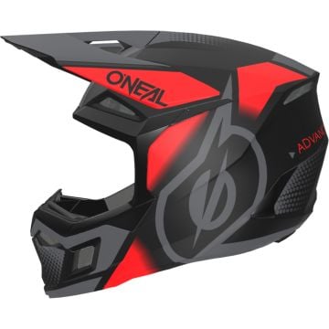 O'NEAL 3SRS Vision Black Grey Red Motocross Helmet