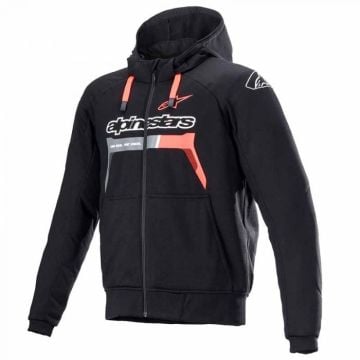 Alpinestars Chrome Ignition Hoodie Black Red Fluo   