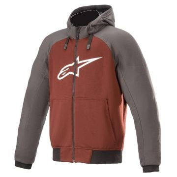 Alpinestars Chrome Sport Tar Gray Burgundy Hoodie