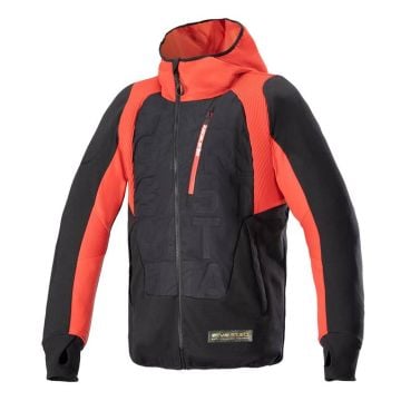 Alpinestars MO.ST.EQ Hybrid Hooded Jacket Black Flame Red