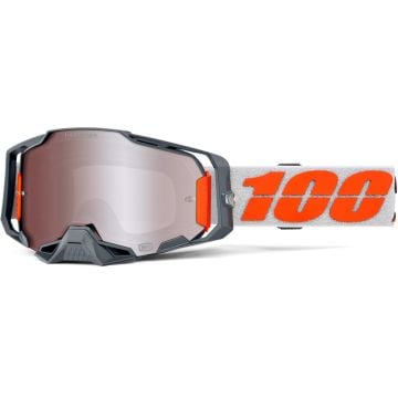 100% Armega HiPER Silver Motocross Goggles