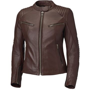 Held Robin Damen Dark Braun Motorrad Lederjacke