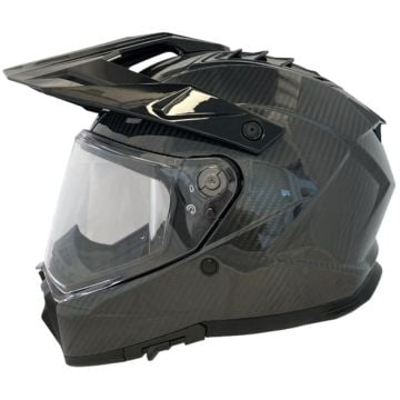 APEX AC500 Carbon Solid Glossy Full Face Adventure Helmet