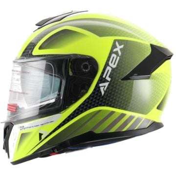 APEX FT300 New York Black Yellow Full Face Helmet
