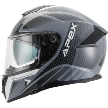 APEX FT300 New York Black Grey Full Face Helmet