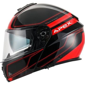 APEX MT300 Sydney Black Red Modular Helmet