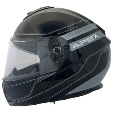 APEX MT300 Sydney Black Grey Modular Helmet