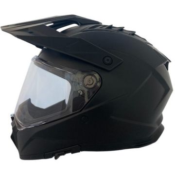 APEX AT300 Solid Matt Black Full Face Adventure Helmet