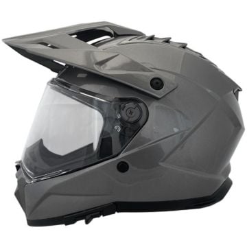 APEX AT300 Solid Grey Full Face Adventure Helmet