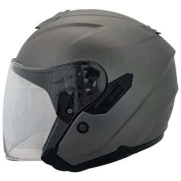 APEX JT300 Solid Matt Grey Jet Helmet