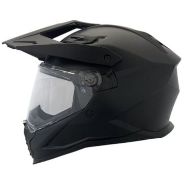APEX AI100 Solid Matt Black Full Face Adventure Helmet