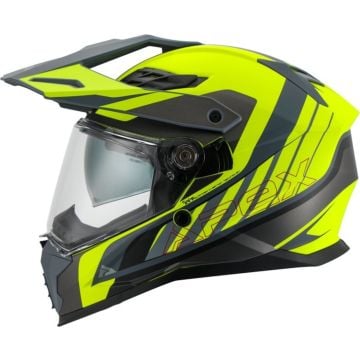 APEX AI100 Mojave Grey Yellow Full Face Adventure Helmet