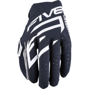 Five MXF Race Gloves Black White