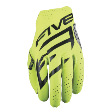 Five MXF Race Gloves Fluorescent Yellow