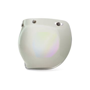 Bell Custom 500 3-Snap Bubble Shield Iridium Silver