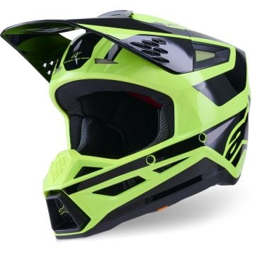 Alpinestars S-M3 Heat Yellow Black Motocross Helmet