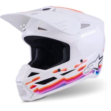 Alpinestars S-M3 Force White Multicolour Motocross Helmet