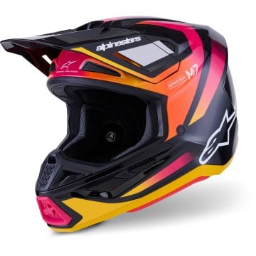 Alpinestars S-M7 Rise Negro Rosa Casco Motocross