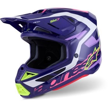 Alpinestars S-M7 Deed Lila Motocross Helmet