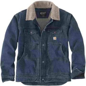Carhartt Relaxed Fit Denim Sherpa Lined Textile Jacket
